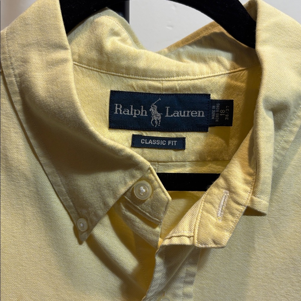 Ralph Lauren Classic Fit Yellow Button-Down Shirt - Picture 2 of 5